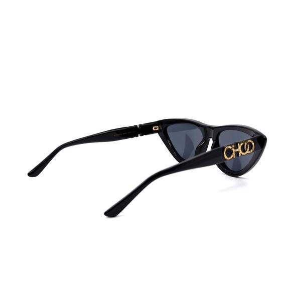NEW JIMMY CHOO SPARKS/S 807 Black Cat Eye Sunglasses Grey Lens Women AUTHENTIC - Picture 8 of 14